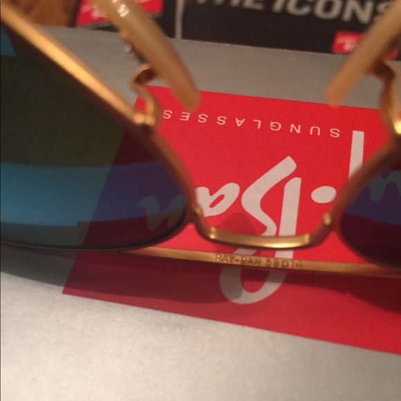 Ray Ban Aviators Sunglasses Blue 58MM RB3025 - Picture 5 of 6